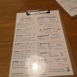L'École du Burger - Menu