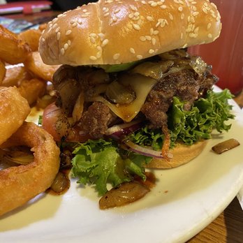 Denny's - My custom burger, SO good! - Diners Near Me - Bishop, California