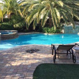 Resurfaced Pool With Lots of Stone Repair Resurfaced Pool With Lots of Stone Repair