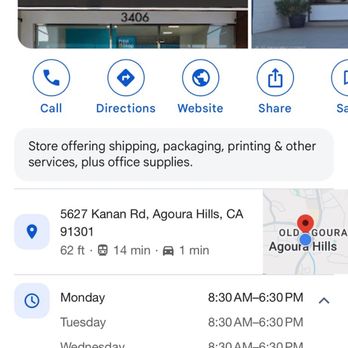 The UPS Store - Incorrect hours - Printing Services Near Me - Agoura Hills, California The UPS Store - Incorrect hours - Printing Services Near Me - Agoura Hills, California