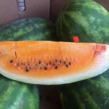 The Farm Patch Market - Wow, years since I have seen yellow watermelon. - Farmers Market Near Me - Bryan, Texas