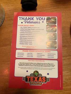 Menu photo 5 Texas Roadhouse Fort Worth, TX