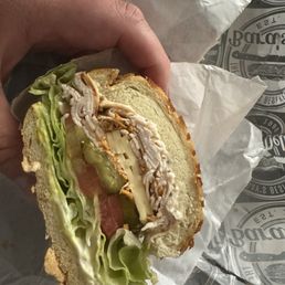 Cajun turkey sandwich, refreshing, but the dutch crunch lacked crunch, and i would want garlic or cranberry sauce to make it stand out.