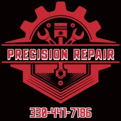 Precision Repair - Company logo and contact number
