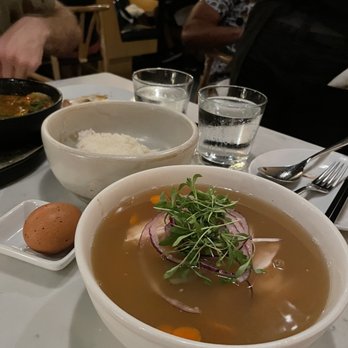 Bone Kettle - Bone kettle noodles and broth with ginger chicken - Breakfast & Brunch Near Me - Pasadena, California