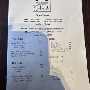 Thai Pagosa - Menu - Thai Near Me - Pagosa Springs, Colorado Thai Pagosa - Menu - Thai Near Me - Pagosa Springs, Colorado