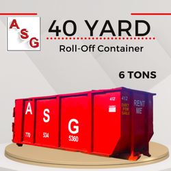 ASG Roll-Off Container / Dumpster 40 Yard 6 Tons