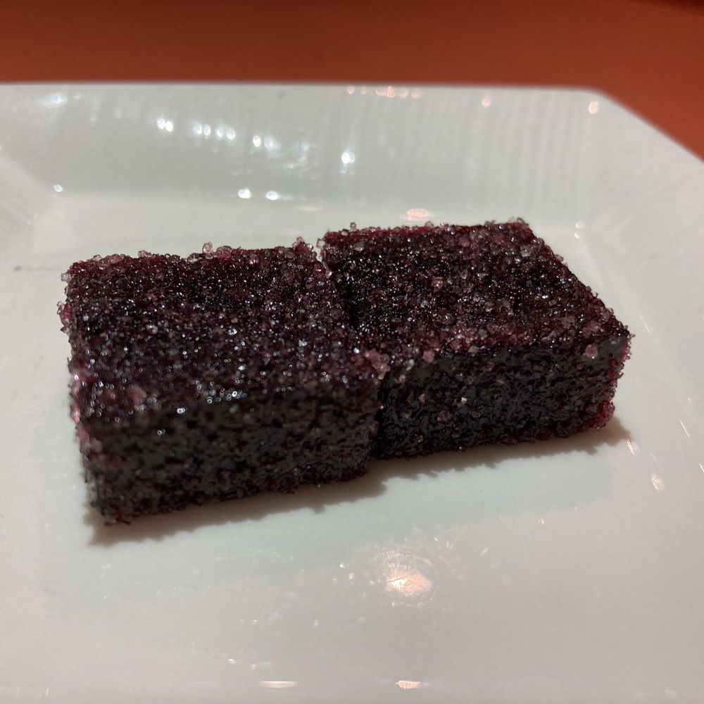 Sinatra - Prosecco and blackberry jelly square - Italian Near Me - Las Vegas, Nevada Sinatra - Prosecco and blackberry jelly square - Italian Near Me - Las Vegas, Nevada