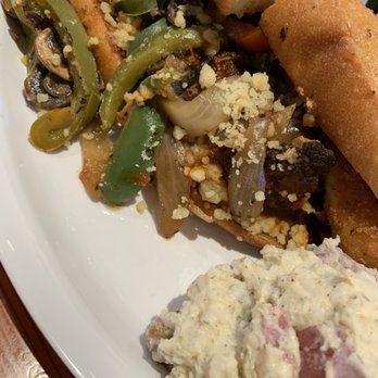 The Butchers Son - Meatball w/fried cheese hoagie + potato salad FANTASTIC - Salad Near Me - Berkeley, California