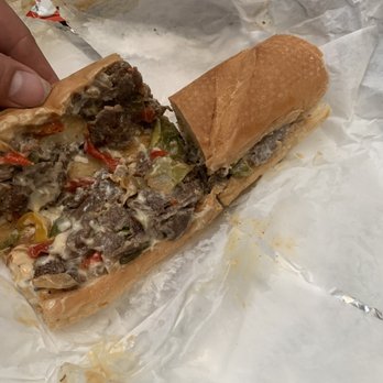 Manhattan Deli - Philly Cheese Steak, not huge, but just enough - Burgers Near Me - Fresno, California Manhattan Deli - Philly Cheese Steak, not huge, but just enough - Burgers Near Me - Fresno, California