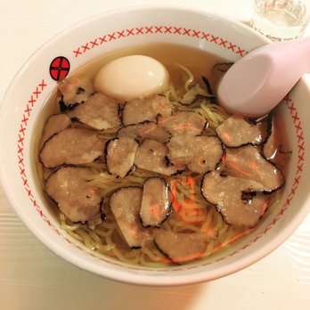 Vatten Ramen - Truffle Ramen. Clear and weak flavored broth. Egg was an extra topping. Very disappointing dish for 22 euro. - Ramen Near Me - Amsterdam, New Hampshire