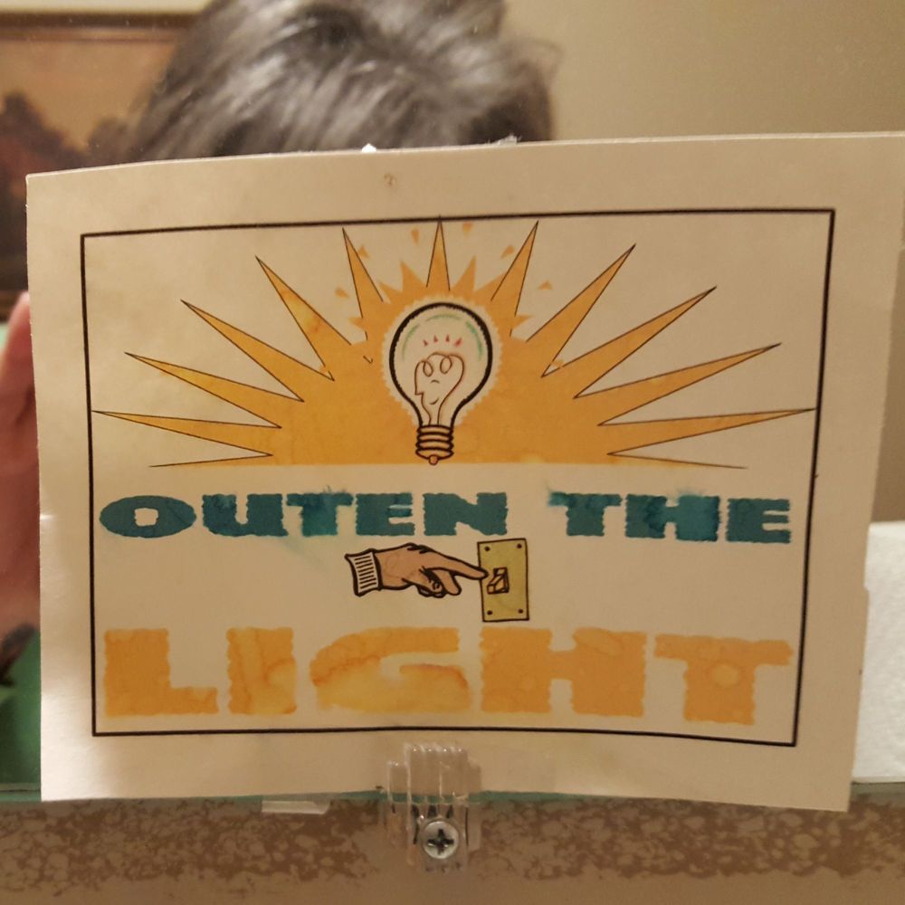 Sugar Grove Antiques - a person holding a sign that says out in the light - Antiques Near Me - Somerset, Pennsylvania Sugar Grove Antiques - a person holding a sign that says out in the light - Antiques Near Me - Somerset, Pennsylvania