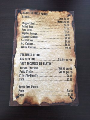 Menu photo 2 Julian's BBQ Corpus Christi, TX