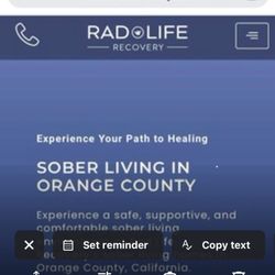 South Coast Behavioral Health - Website of sober living attached to SCBH