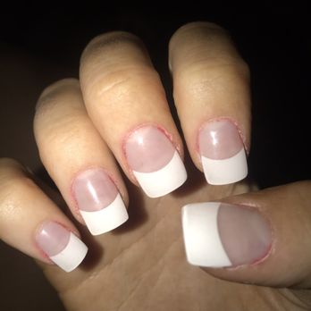Lovely Nails - The technician didn't even fully remove my red nail polish before putting on my French tips. - Nail Salons Near Me