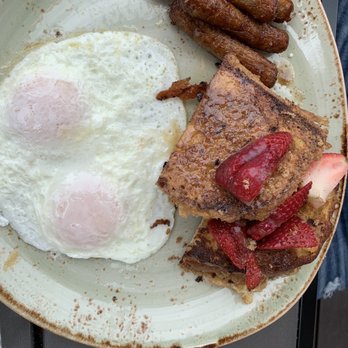 Le Papagayo - Leucadia special with French toast and sausage! In my opinion, French toast  pancakes ! - Breakfast & Brunch Near Me - Encinitas, California