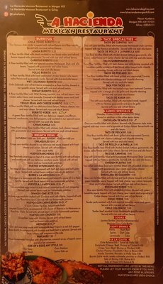 Menu photo 4 La Hacienda Mexican Restaurant Gilroy, CA Menu photo 4 La Hacienda Mexican Restaurant Gilroy, CA