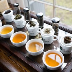 Rolling Tea Cart - Tea workshops explain the differences between teas.