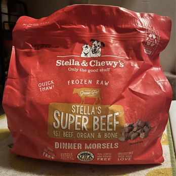 Pet Food Express - Stella's Super Beef Frozen Raw Dinner Morsels~ You cannot go wrong, grain-free helps keep his coat shiny! - Pet Stores Near Me - Roseville, California