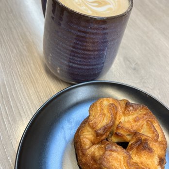 Blue Mountain Coffee Roasters - Kouign-amann and dirty chai latte - Coffee & Tea Near Me - Suwanee, Georgia Blue Mountain Coffee Roasters - Kouign-amann and dirty chai latte - Coffee & Tea Near Me - Suwanee, Georgia
