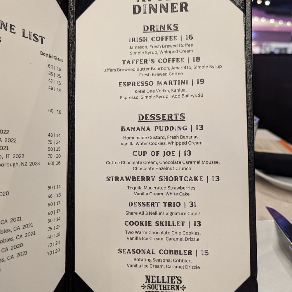 Nellie’s Southern Kitchen - Desserts! And dessert drinks to match - Southern Near Me - Las Vegas, Nevada Nellie’s Southern Kitchen - Desserts! And dessert drinks to match - Southern Near Me - Las Vegas, Nevada