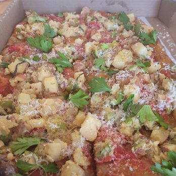 Wildflour - Tomato, potato and olive pizza had a great crust, I'm just not a fan of grilled tomatoes - Pasta Shops Near Me - Rochester, New York Wildflour - Tomato, potato and olive pizza had a great crust, I'm just not a fan of grilled tomatoes - Pasta Shops Near Me - Rochester, New York
