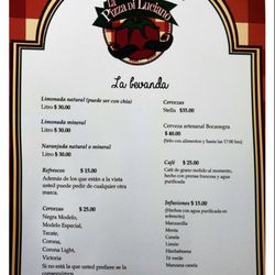 La Pizza di Luciano - Menú
