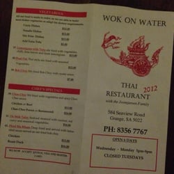 Wok on Water - Current menu...
