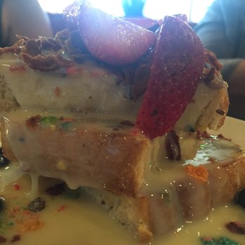 Bosscat Kitchen & Libations - Looks at that fruity pebble's French toast! - New American Near Me - Irvine, California Bosscat Kitchen & Libations - Looks at that fruity pebble's French toast! - New American Near Me - Irvine, California