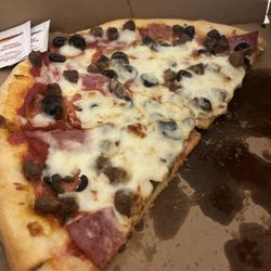 Rocky's New York Style Pizzeria - Combo pizza. Half left :)