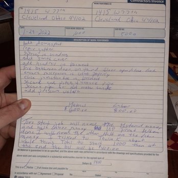 Mays UNLIMITED - estimate from different contractor, materials are $600 and Joshs Lowes receipt was $70, not pictured but unbelievable difference in price!! - General Contractors Near Me
