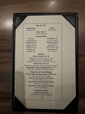 Menu photo 8 Q Sushi Westlake Village, CA