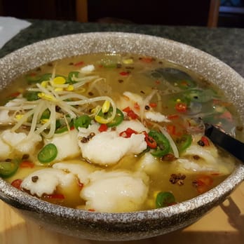 Mian - Honolulu - Their supposedly most famous dish. Fish in broth on top of a bed of sprouts - Szechuan Near Me - Honolulu, Hawaii Mian - Honolulu - Their supposedly most famous dish. Fish in broth on top of a bed of sprouts - Szechuan Near Me - Honolulu, Hawaii