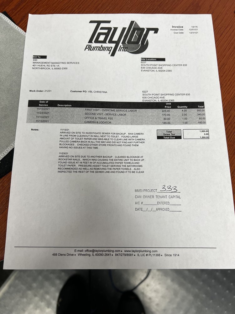 Slide of Taylor Plumbing