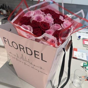 Flordel - 3 Dozen Pink and Red Roses - Florists Near Me - New York, New York