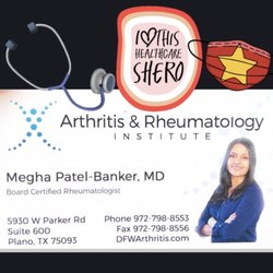 Arthritis & Rheumatology Institute - Shoutout to Dr Patel-Banker