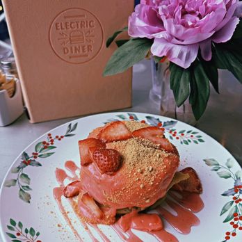 Electric Diner - Strawberry Short Stack - Breakfast & Brunch Near Me - Hamilton, Ontario