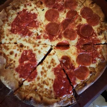 Anthony's Coal Fired Pizza & Wings - Half cheese half pepperoni pizza 12" - Pizza Near Me - Kendall, Florida Anthony's Coal Fired Pizza & Wings - Half cheese half pepperoni pizza 12" - Pizza Near Me - Kendall, Florida