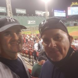 Brown's Army & Navy - Me and my boy enjoying a nice night @ Fenway!