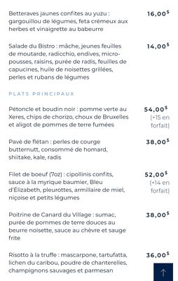 Menu photo 1 Bistro à Champlain Estérel, QC