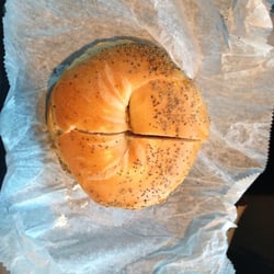 Beach Bagel - A roll with hole. Supposed to be a poppy bagel but I looks like a half poppy.