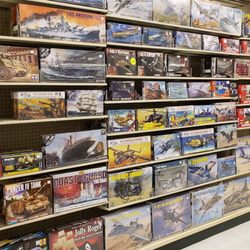 Hobby Lobby - Model ships, tanks airplanes, and star destroyers.