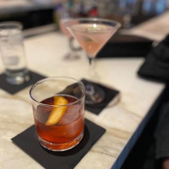 Dune Lounge - Mezcal Negroni and Tito's Cosmopolitan. - New American Near Me - Montauk, New York