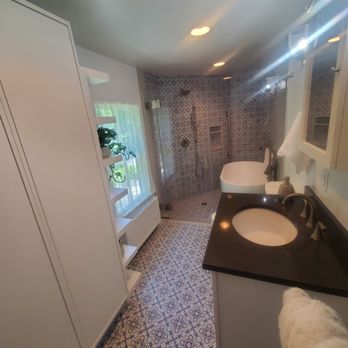 Millbrook Custom Carpentry - Farmhouse bathroom complete remodel with wet room. - Carpenters Near Me - Millsboro, Delaware