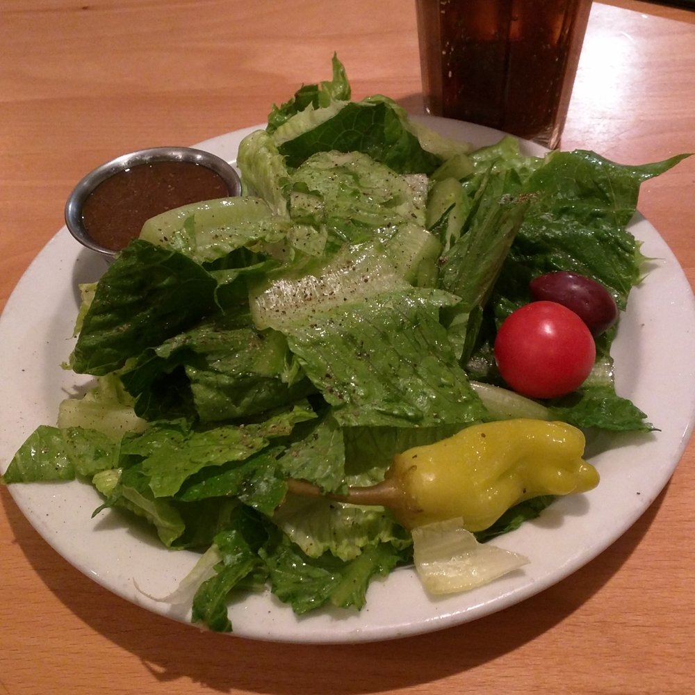 Pizza Plaza Restaurant - Salad that came at beginning of meal. - Pizza Near Me - Anchorage, Alaska