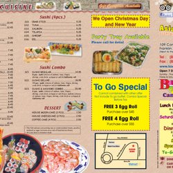 Asian King Chinese & Sushi Buffet - New menu