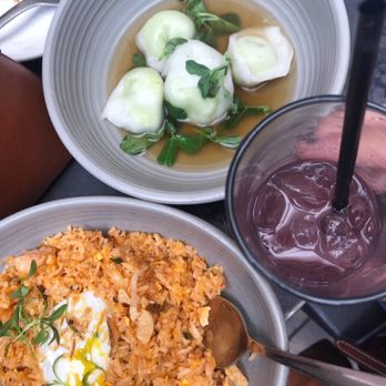 Sampan - Edamame Dumpling, Kim Chee Fried Rice, and cocktail - Asian Fusion Near Me - Philadelphia, Pennsylvania Sampan - Edamame Dumpling, Kim Chee Fried Rice, and cocktail - Asian Fusion Near Me - Philadelphia, Pennsylvania