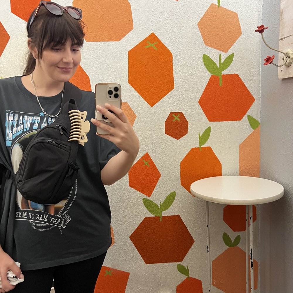 Something's New - Cute orange wall in the dressing room! - Accessories Near Me - Orange, California