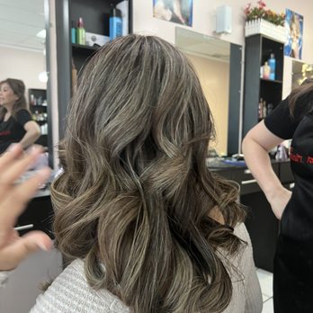 QQ Hair Salon - Ash brown color on my friend by Jenny - Hair Salons Near Me - Newark, California QQ Hair Salon - Ash brown color on my friend by Jenny - Hair Salons Near Me - Newark, California