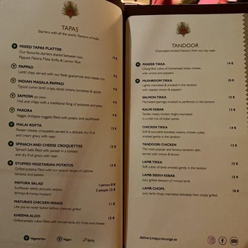 Mayura - Menu - Indian Near Me - Barcelona, B Mayura - Menu - Indian Near Me - Barcelona, B